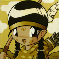 Manga_character_(IndianGirl)_(canvas)_30x30_(2003)