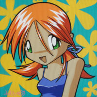 Manga_character_(Kimiko1-1)_(canvas)_30x30_(2003)